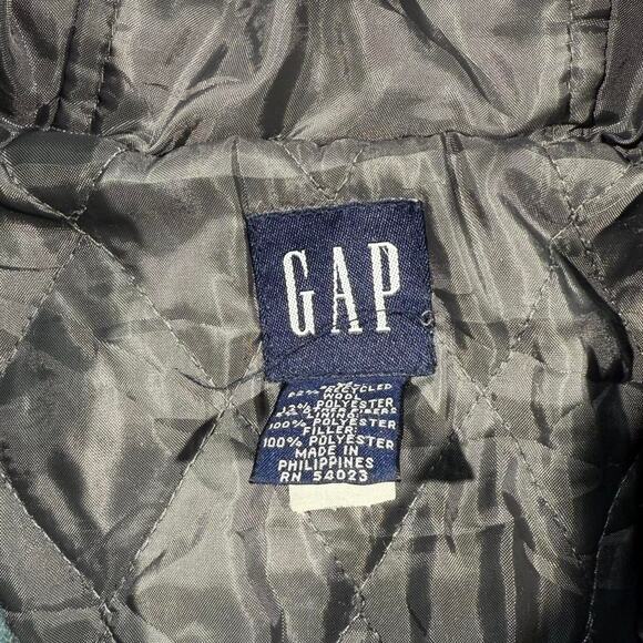 Gap Wool Blend Hooded Jacket Quilted Lining Women's Medium 19x26.5 - Picture 4 of 7